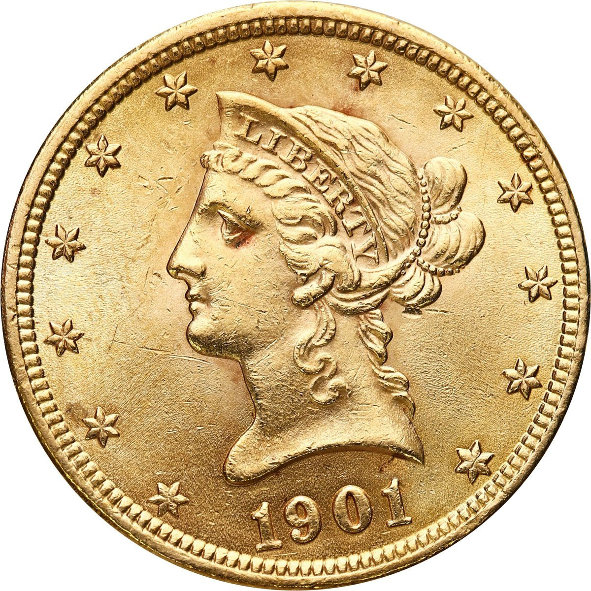 USA. Złote 10 dolarów 1901 Filadelfia